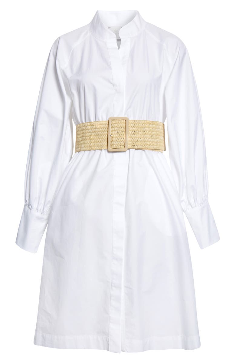 Eleventy Long Sleeve Cotton Poplin Shirtdress, Alternate, color,