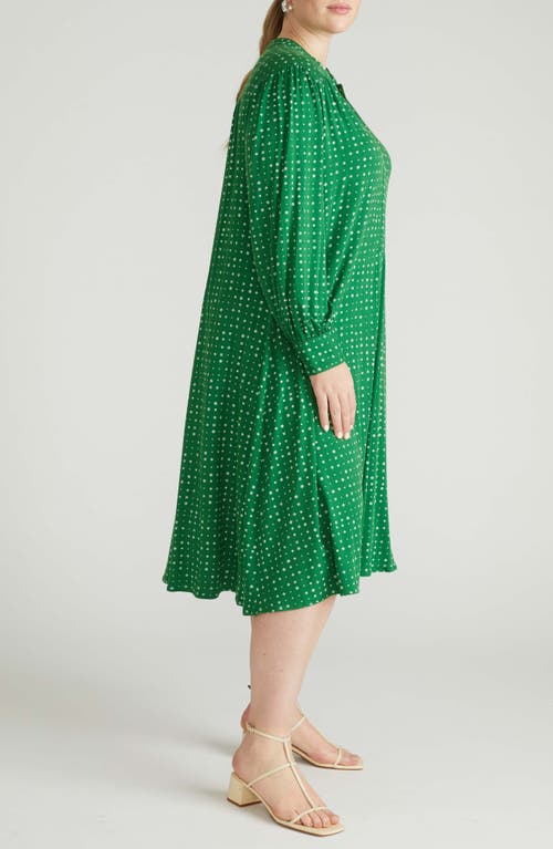 Universal Standard Liquid Long Sleeve Dress In Green