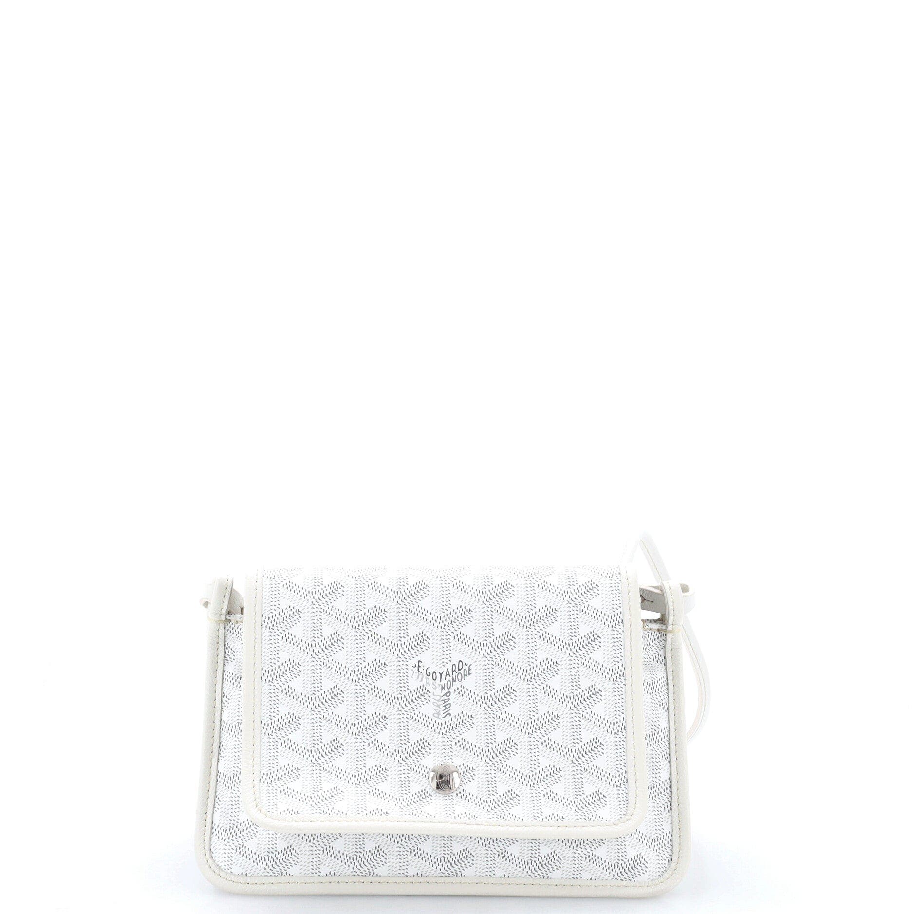 Plumet Clutch Wallet Coated Canvas, Main, color, White