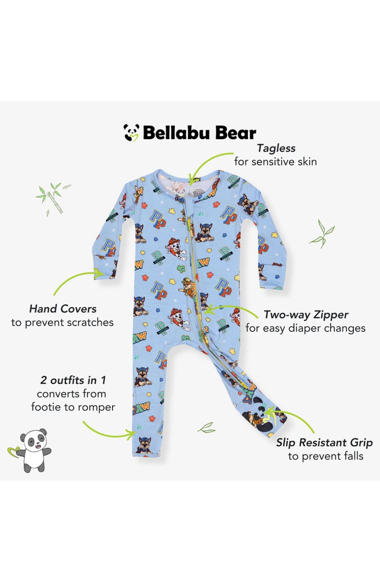 Bellabu Bear Baby PAW Patrol Varsity Blue Convertible Footie, Alternate, color, Paw Patrol: Varsity Blue