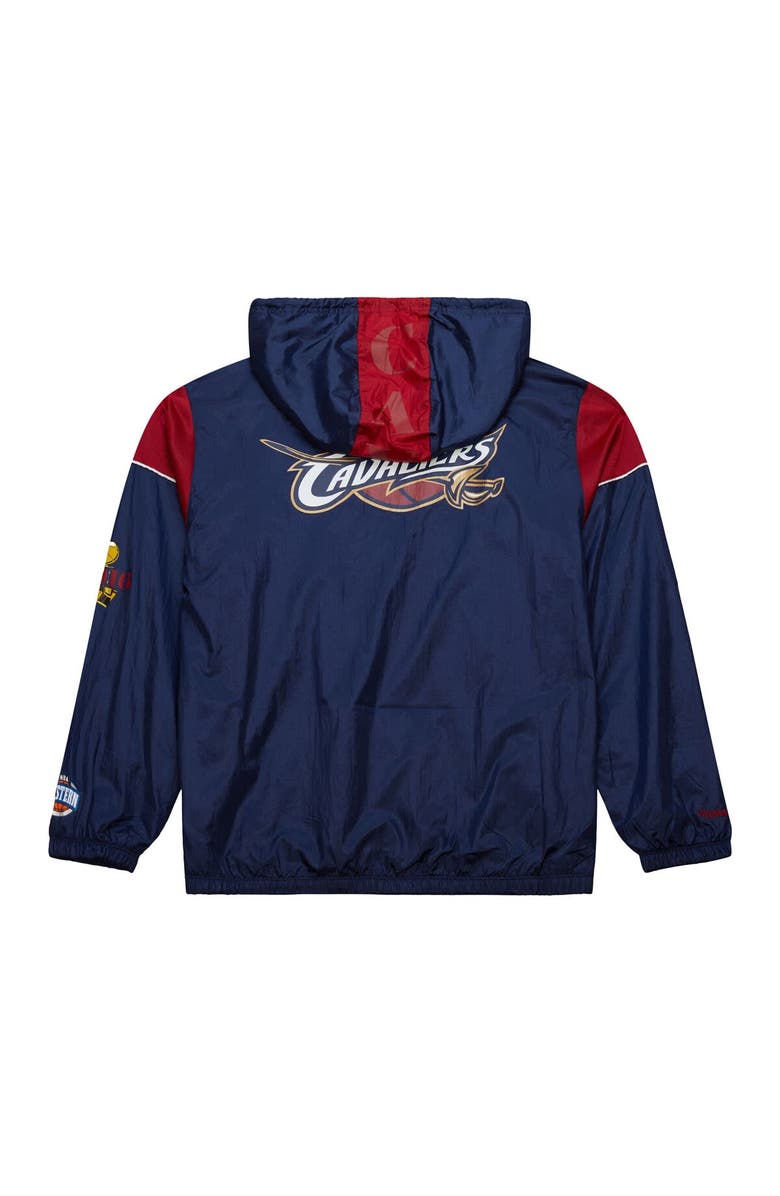 Mitchell & Ness Unisex Mitchell & Ness Navy Cleveland Cavaliers Hardwood Classics Team OG 3.0 Anorak Half-Zip Windbreaker Jacket, Alternate, color,