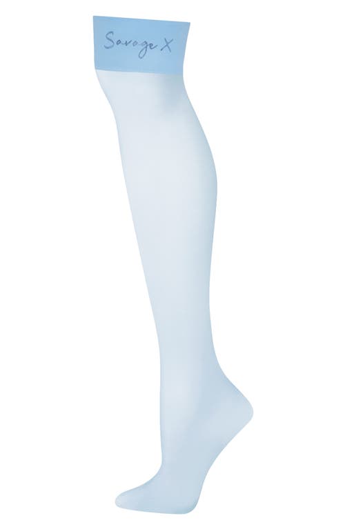 Savage X Fenty Savage X Back Seam Stockings In Endless Blue