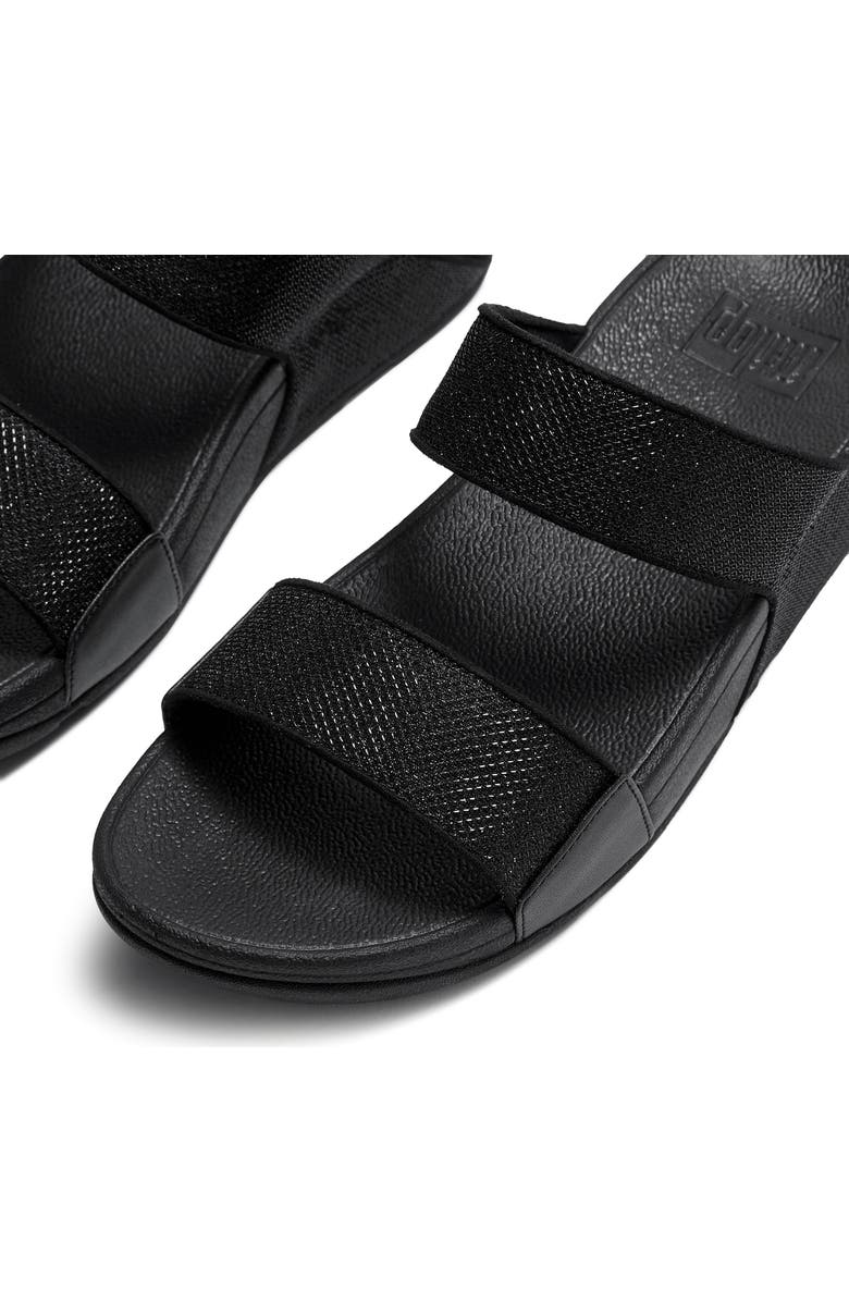 FitFlop Lulu ShimmerGlitz Slide Sandal, Alternate, color, Black