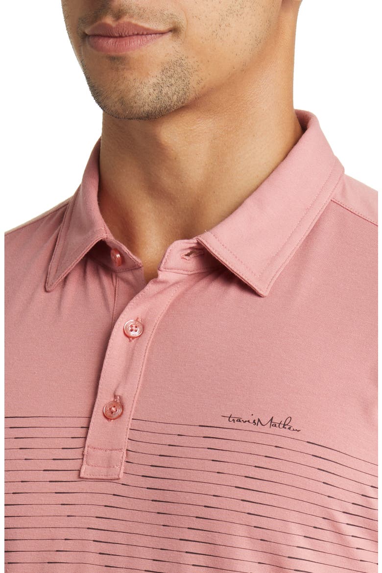 Relocation Stripe Stretch Polo, Alternate, color, DUSTY ROSE