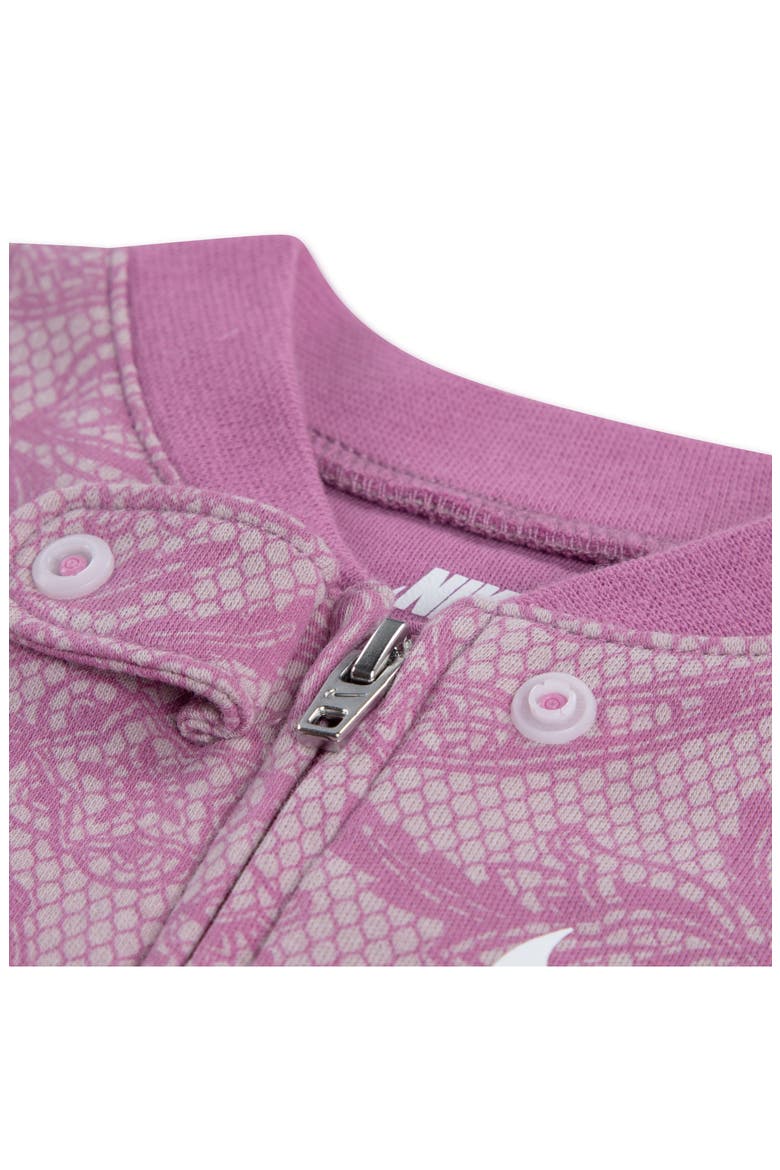 Lace It Up Footed Coverall, Alternate, color, LIGHT MAGENTA