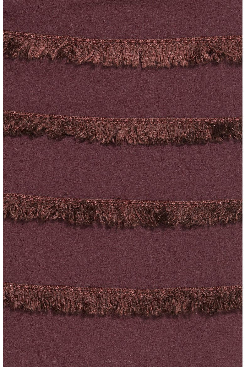 'Sugar' Fringe Stripe Pencil Skirt, Alternate, color, PLUM