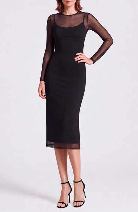 Tara Mesh Long Sleeve Midi Dress