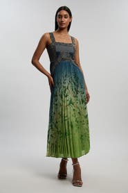 Karen Millen Embellished Pleated Maxi Dress