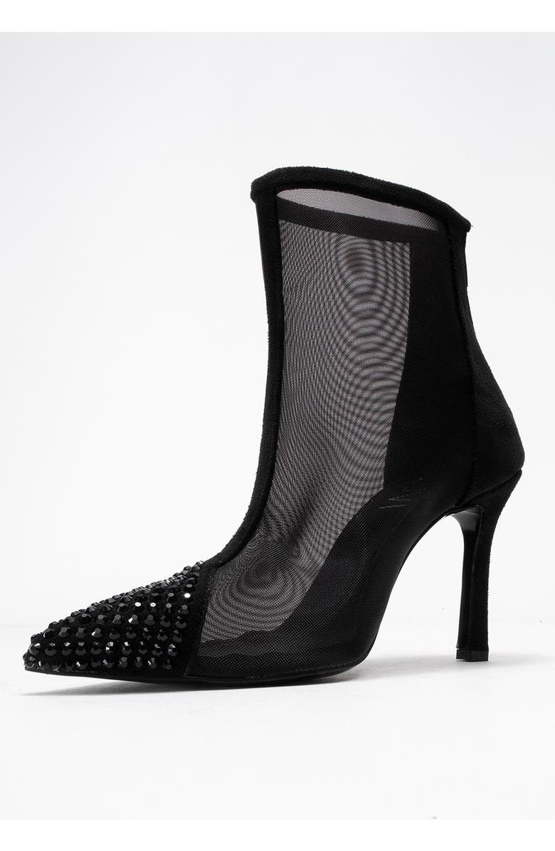 Prologue Shoes Farella Mesh Embellished Back-Zip Bootie, Alternate, color,