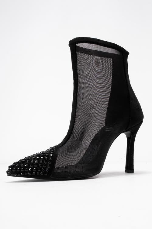 Prologue Shoes Farella Mesh Embellished Back-zip Bootie In Multi