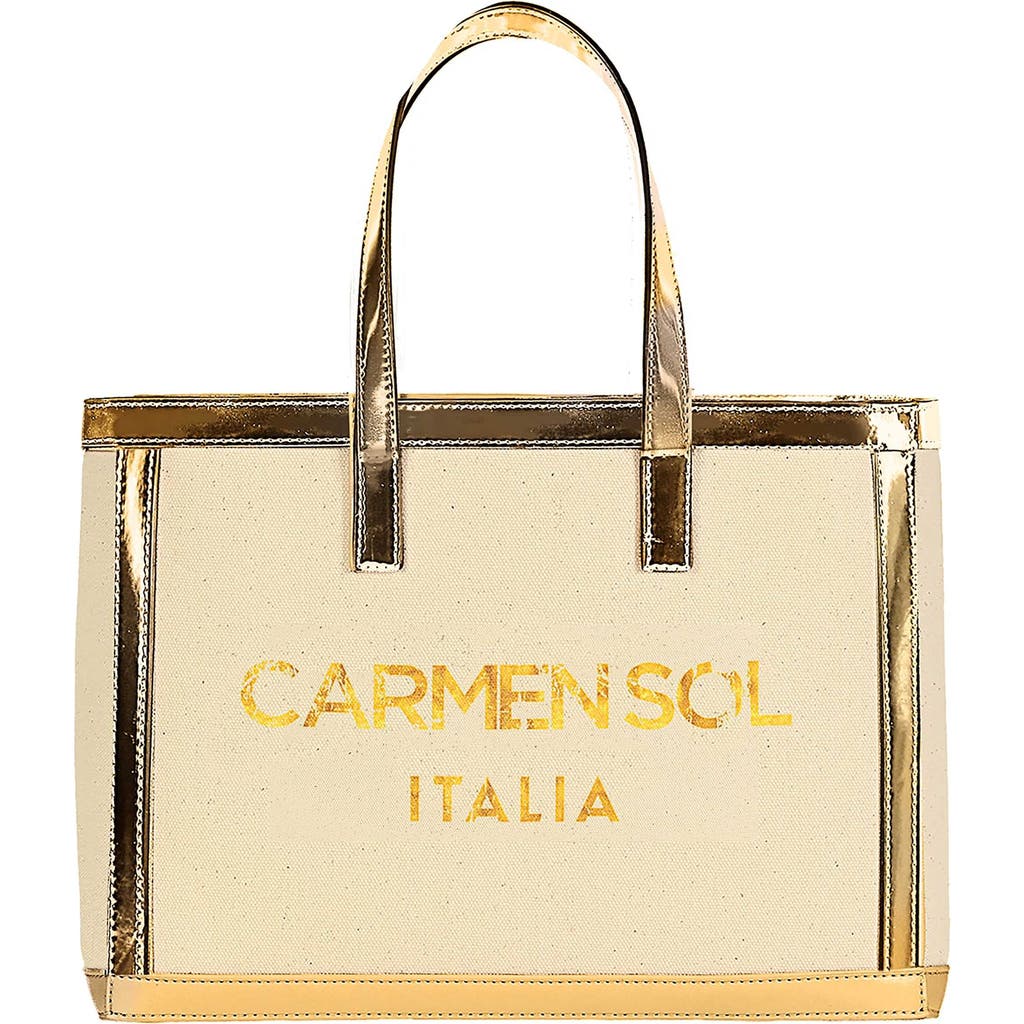 Carmen Sol Venezia Tote Bag In Gold
