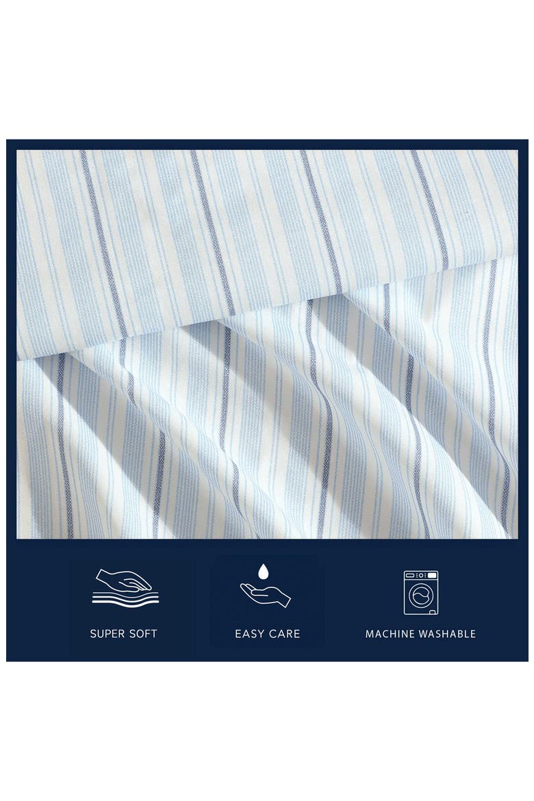 Camp Stripe 200 Thread Count Sheet Set, Alternate, color, LT-PASTEL BLUE