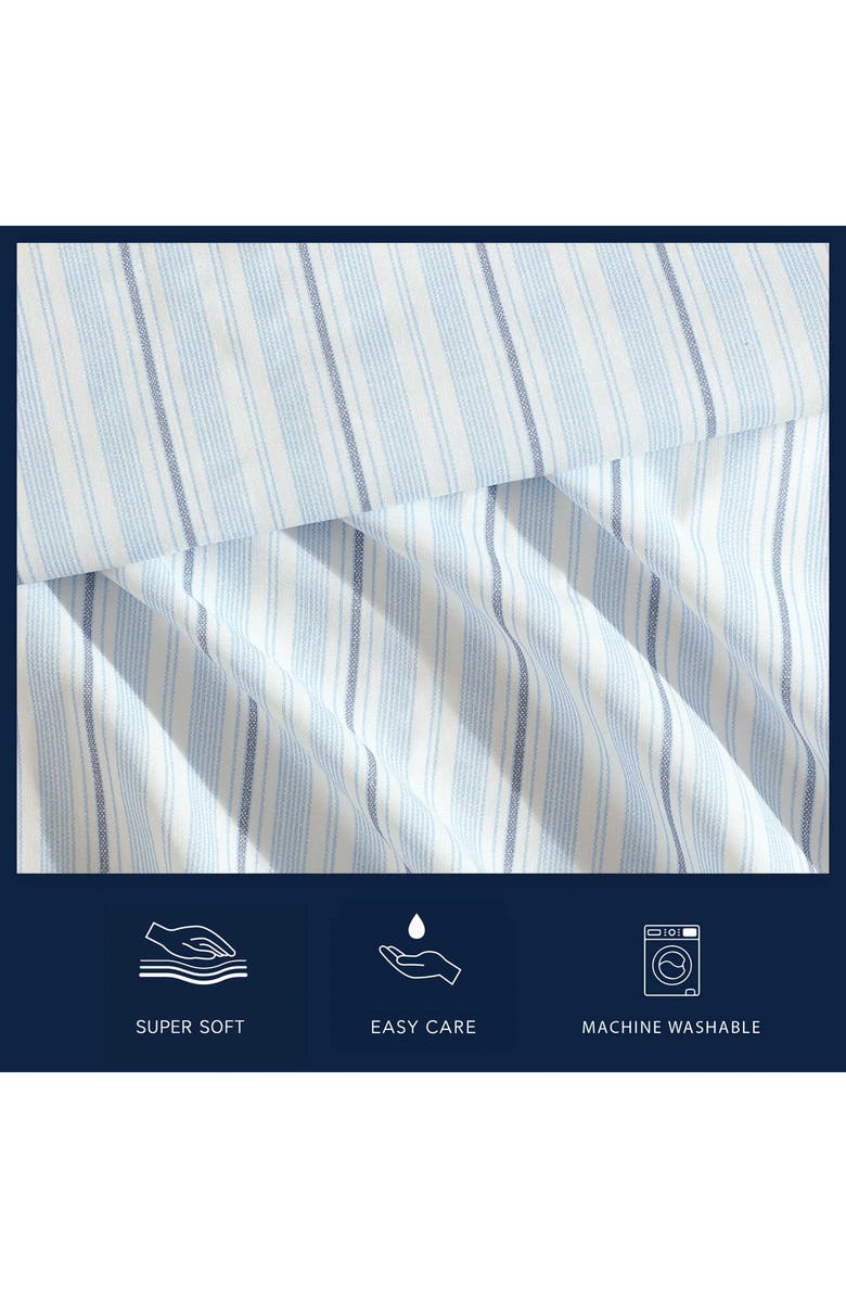 Nautica Camp Stripe 200 Thread Count Sheet Set, Alternate, color, Lt-Pastel Blue