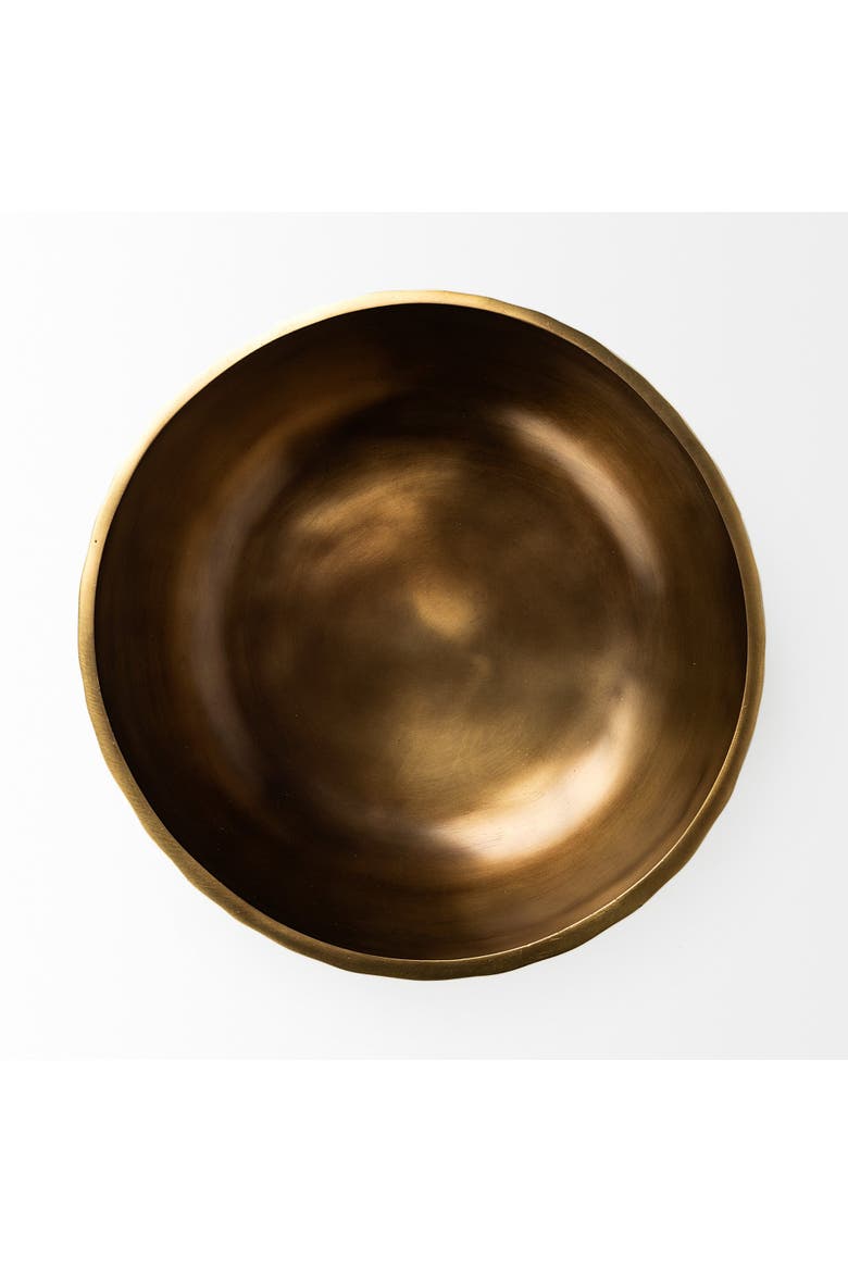 Karmel Hammered Aluminum Bowl, Alternate, color, Metallic Gold