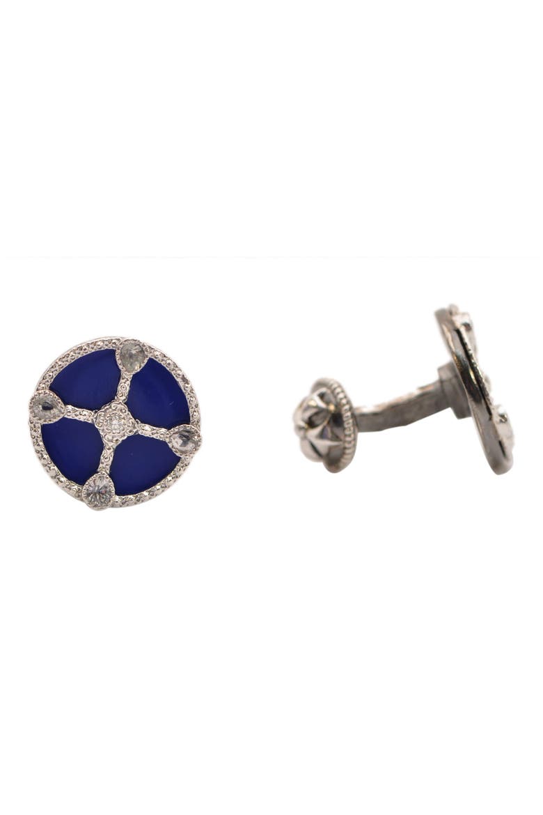 Romero Sapphire & Diamond Cuff Links, Main, color, BLUE
