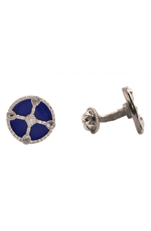Romero Sapphire & Diamond Cuff Links