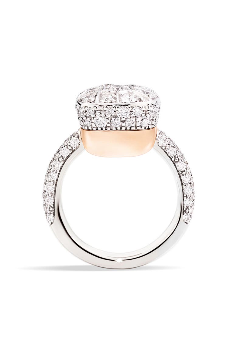 Nudo Maxi Diamond Ring, Alternate, color, WHITE GOLD / ROSE GOLD