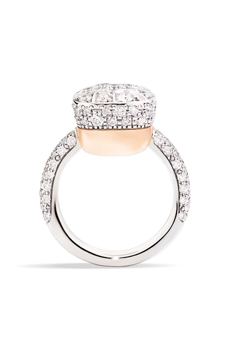Pomellato Nudo Maxi Diamond Ring, Alternate, color, White Gold / Rose Gold