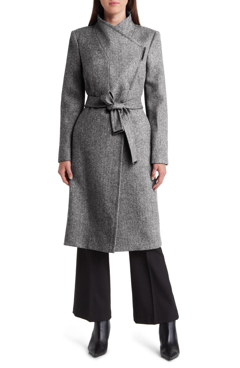 Ted Baker London Roseane Wool Wrap Coat, Alternate, color, 