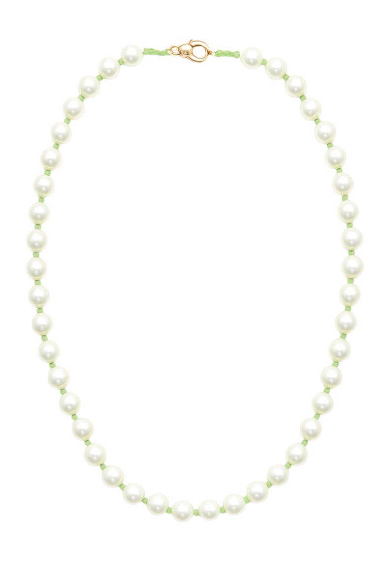 Hand Knotted Pearl Necklace, Main, color, Green