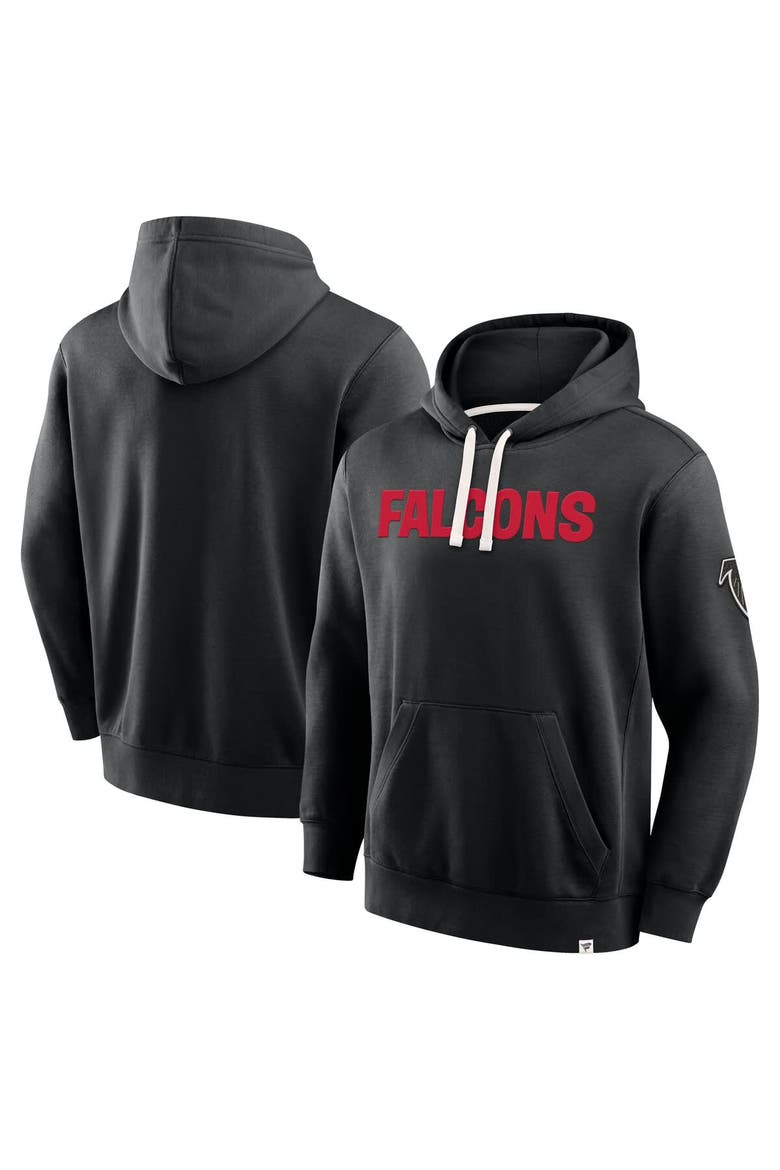 Men's Fanatics Black Atlanta Falcons New Horizons Heritage Pullover Hoodie, Main, color, Black