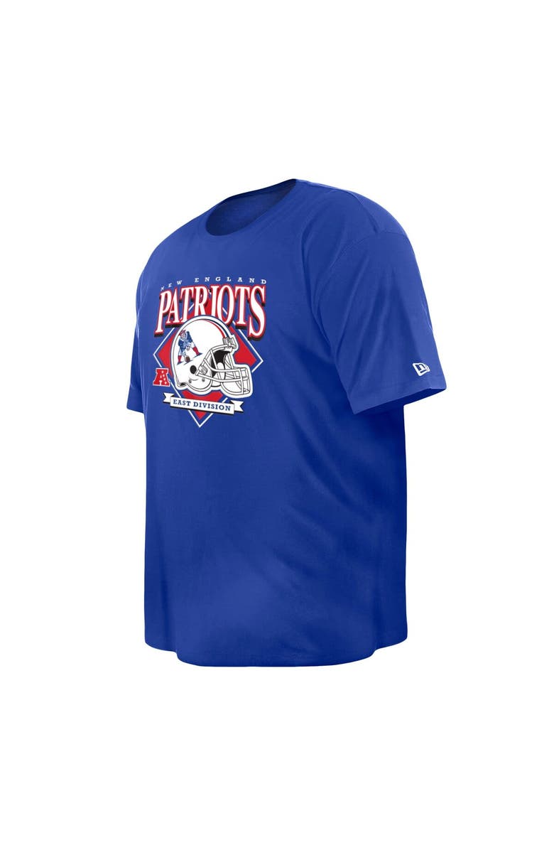 New Era Men's New Era Royal New England Patriots Big & Tall Helmet Historic Mark T-Shirt, Alternate, color, Royal