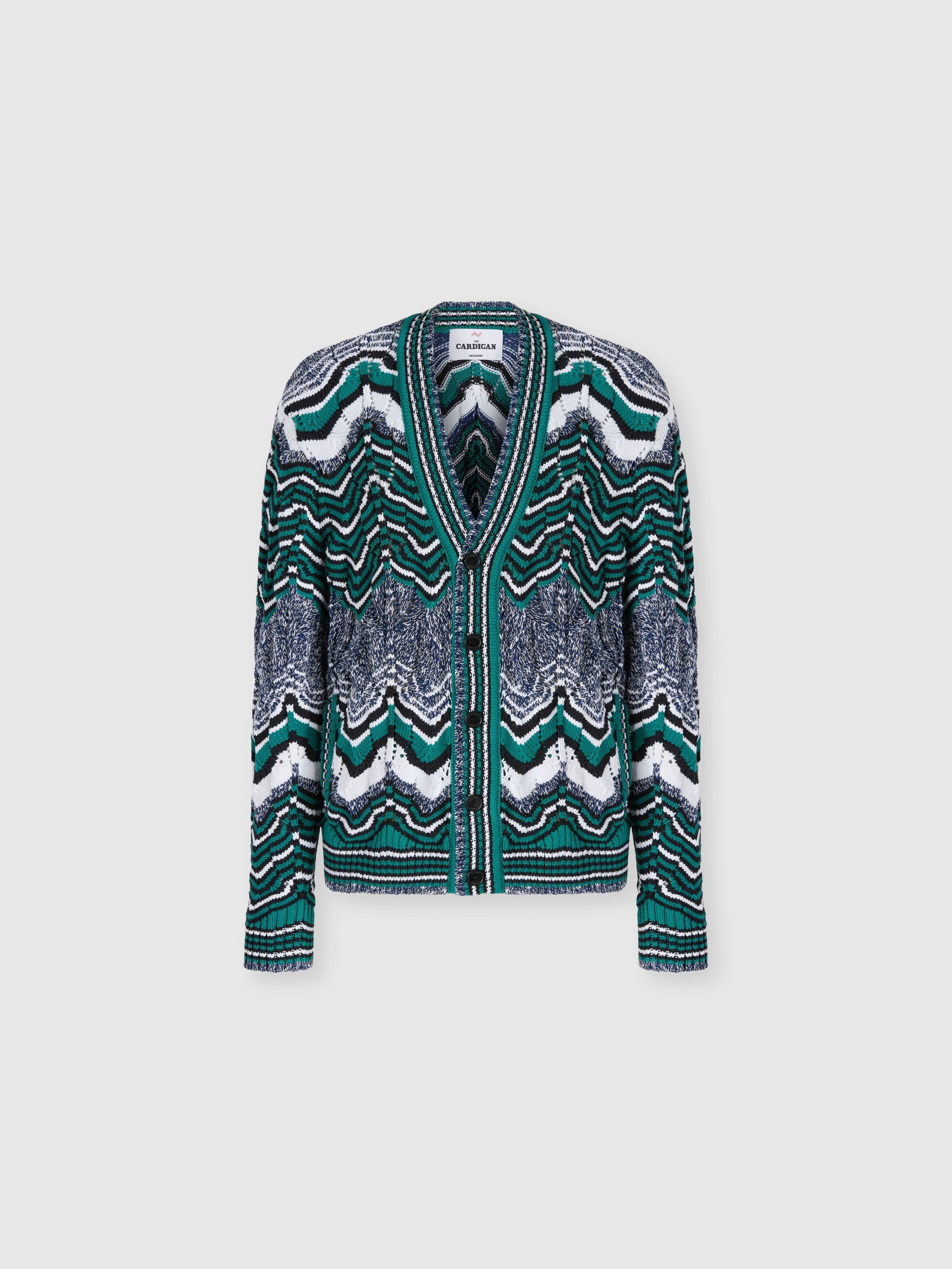 Striped Cotton-blend Cardigan