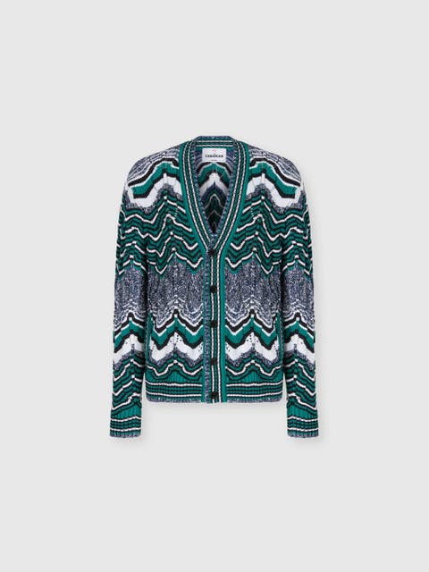 Striped Cotton-blend Cardigan