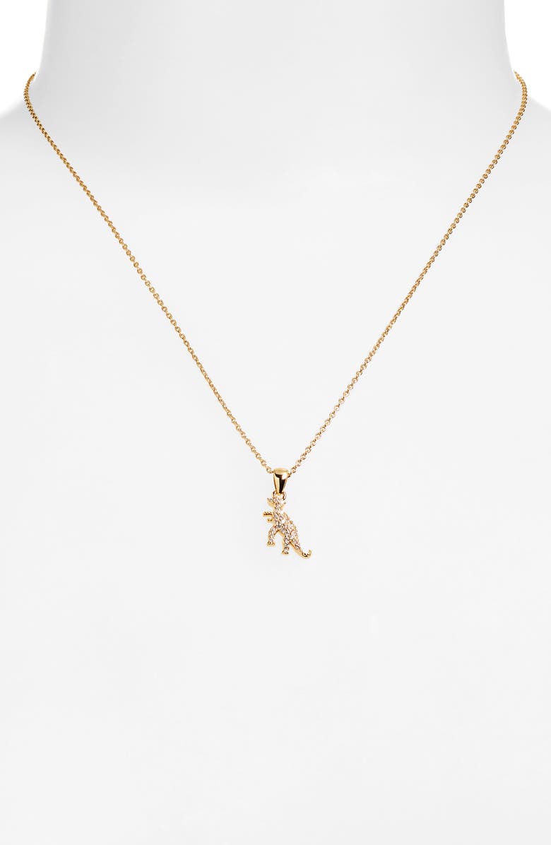 Leith CZ Dinosaur Pendant Necklace, Alternate, color,