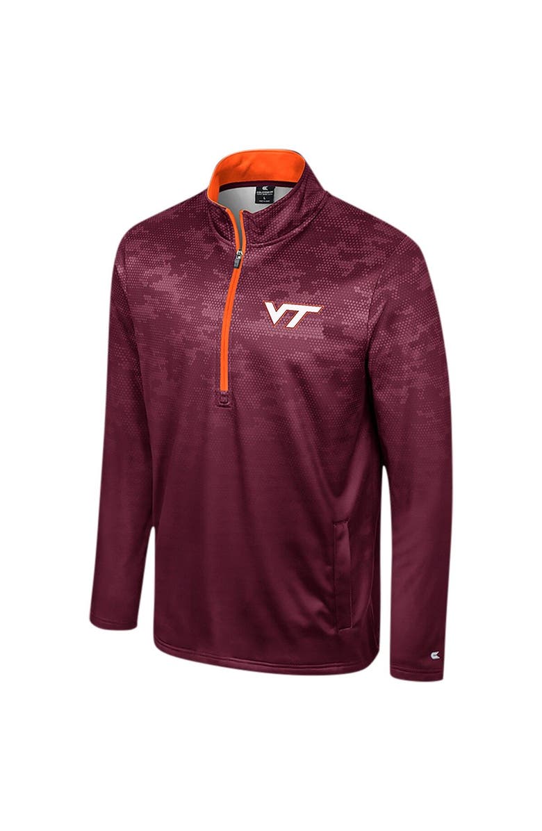COLOSSEUM Men's Colosseum  Maroon Virginia Tech Hokies The Machine Half-Zip Jacket, Alternate, color, Maroon