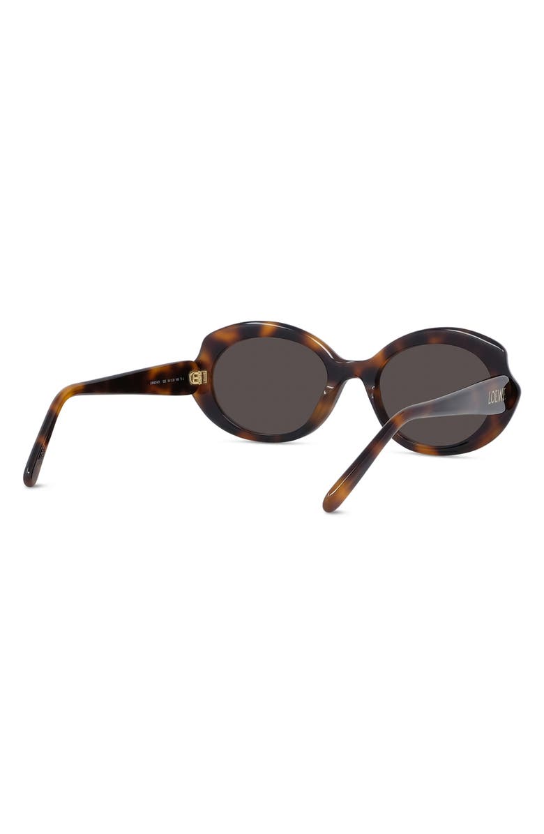 Loewe Thin Mini 54mm Oval Sunglasses, Alternate, color, Dark Havana / Brown