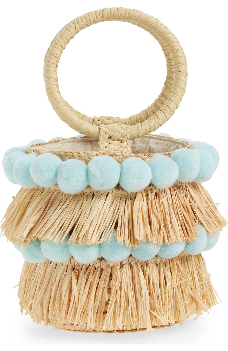 BTB Los Angeles Liv Round Bucket Bag with Bracelet Handles, Alternate, color,