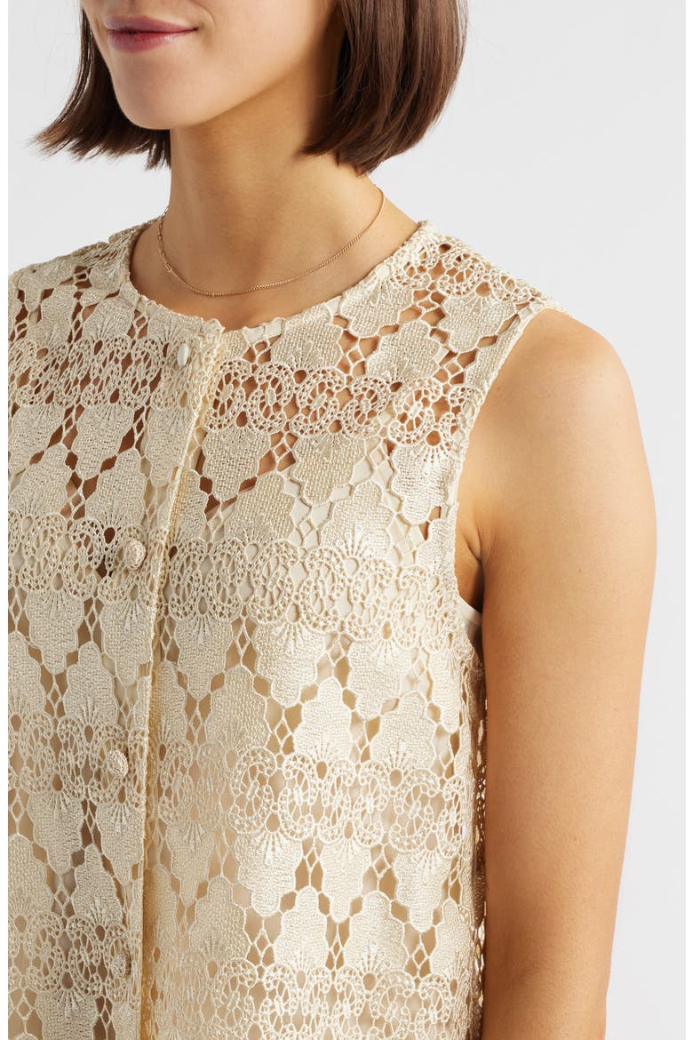 The Deco Lace Dress, Alternate, color, ECRU