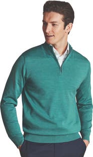 Charles Tyrwhitt Pure Merino Zip Neck Sweater
