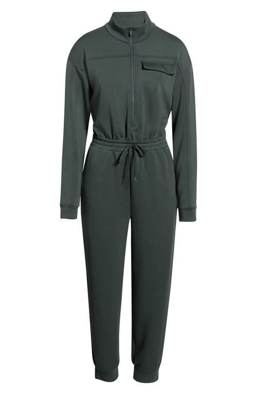 Zella Lift Off Long Sleeve Jumpsuit In Green