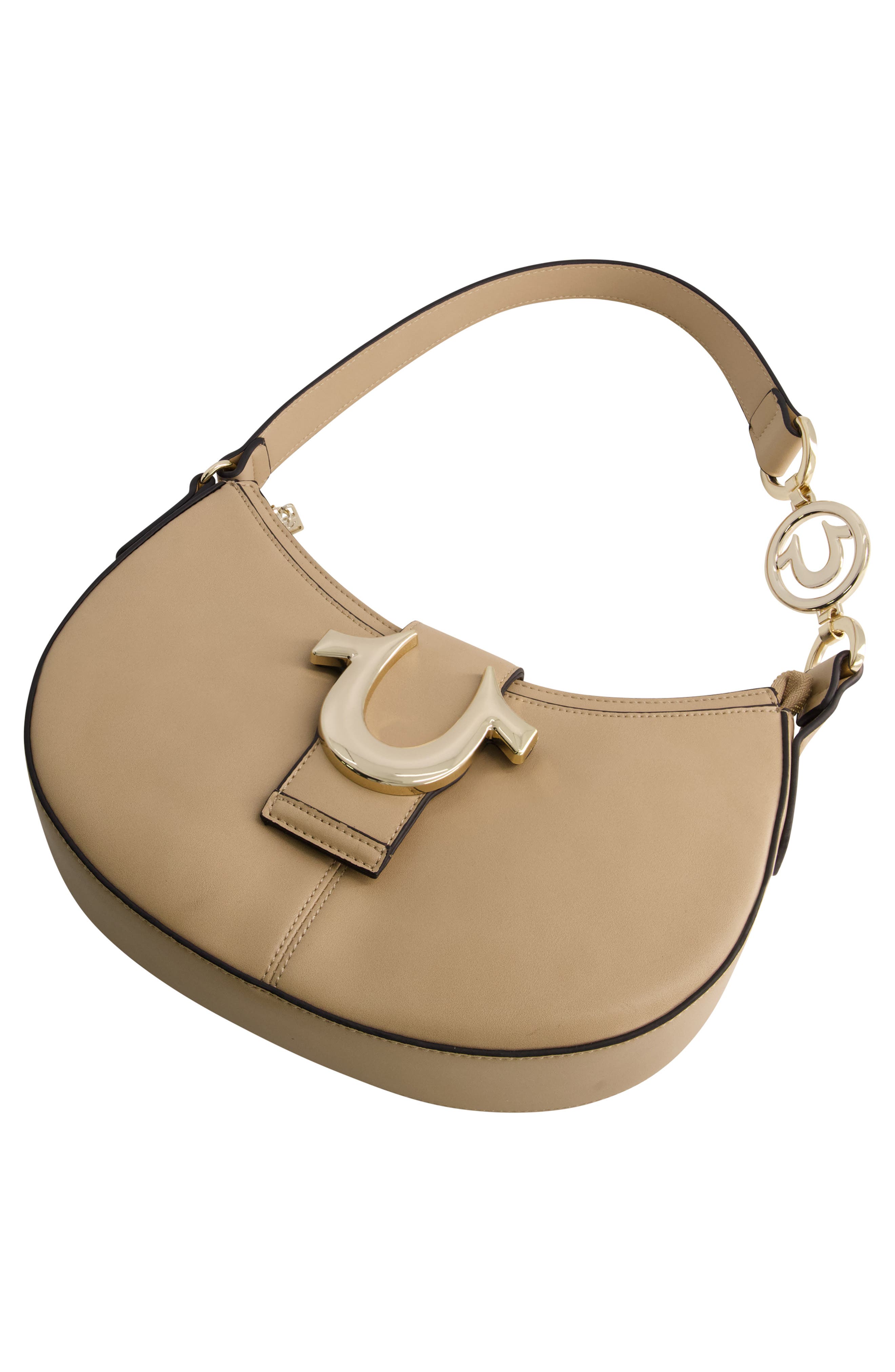 True Religion Horseshoe Strap Crescent Shoulder Bag, Alternate, color, 