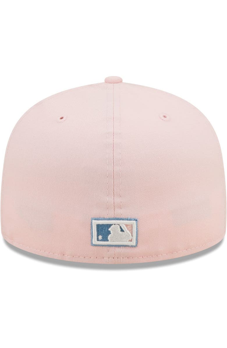 New Era Men's New Era Pink/Sky Blue Los Angeles Dodgers Dodger Stadium 40th Anniversary Undervisor 59FIFTY Fitted Hat, Alternate, color,