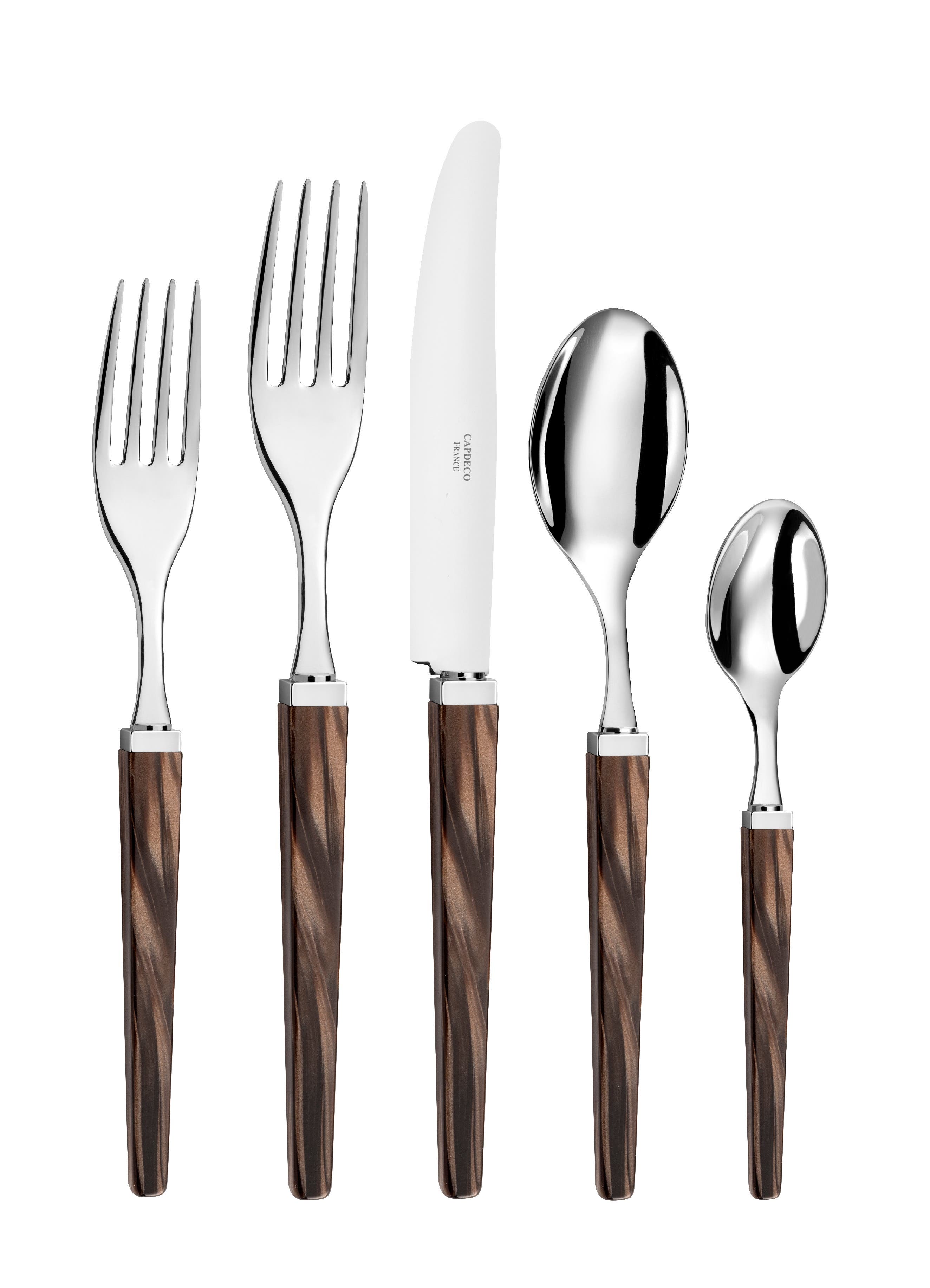 CAPDECO Quio - 5 Piece Place Setting in Brown 