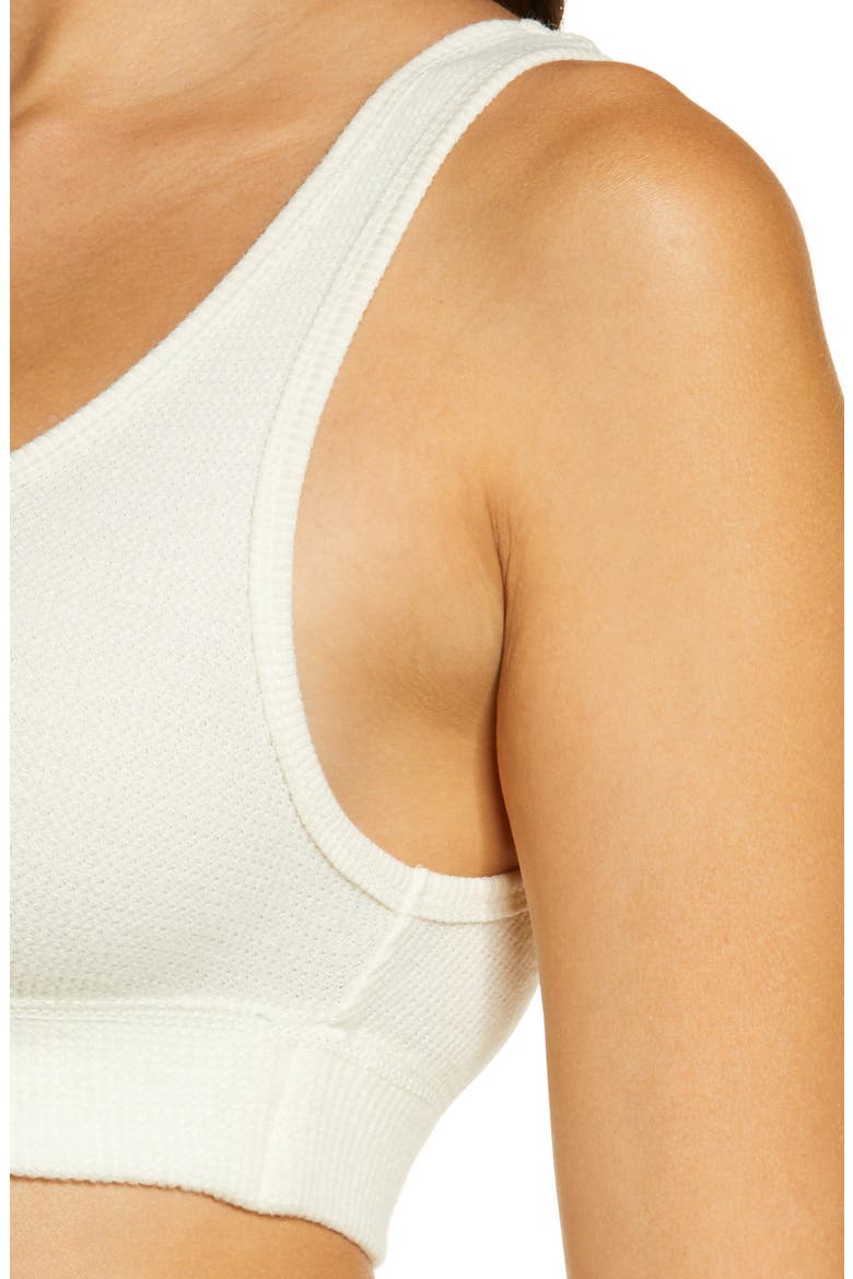 Waffle Scoop Bralette, Alternate, color, BONE