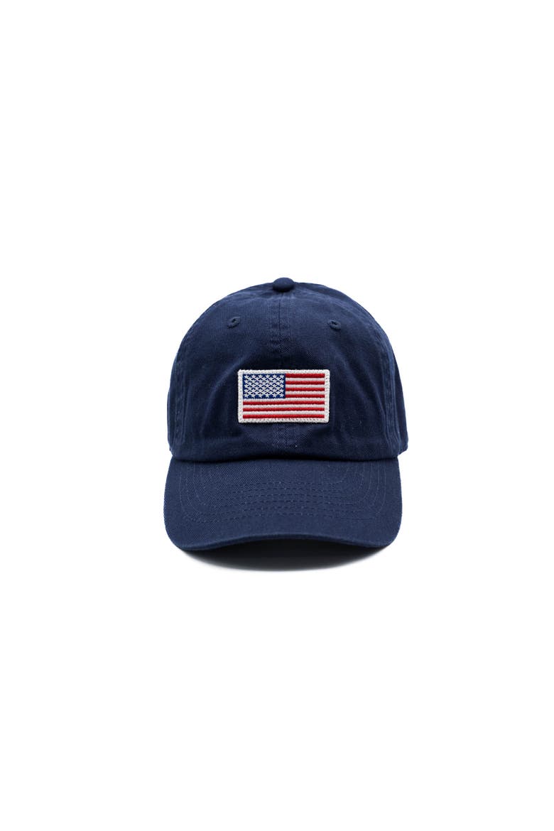 Flag Baseball Hat Adult, Main, color, Navy