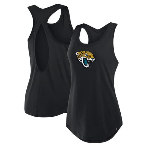 Women's Fanatics Black Jacksonville Jaguars Iron Fan Tank Top