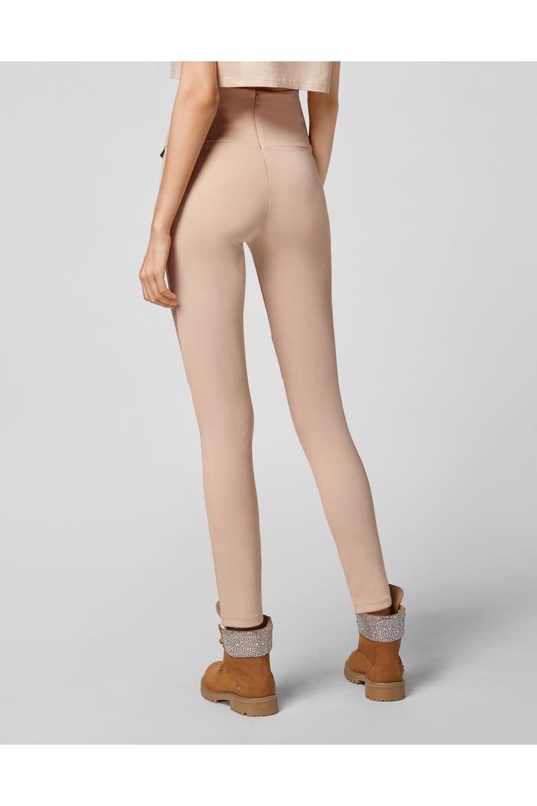 Sport Leggings Iconic Plein Women, Alternate, color, beige