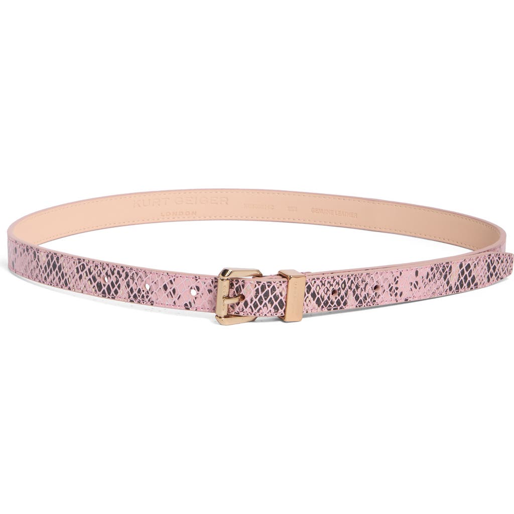 KURT GEIGER KURT GEIGER LONDON SHIMMER SNAKESKIN FAUX LEATHER BELT