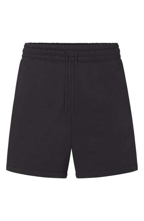 Skims Relaxed Fit Drawstring Shorts In Washed Onyx