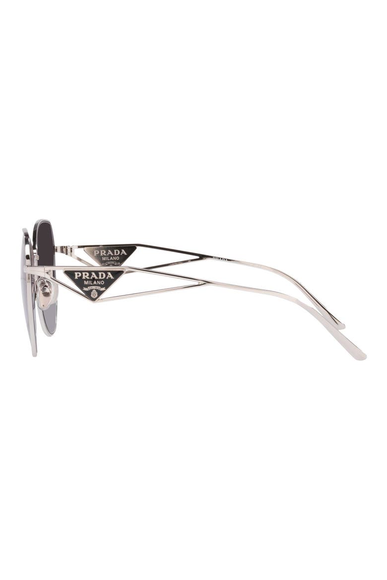 57mm Gradient Round Sunglasses, Alternate, color, GREY GRADIENT
