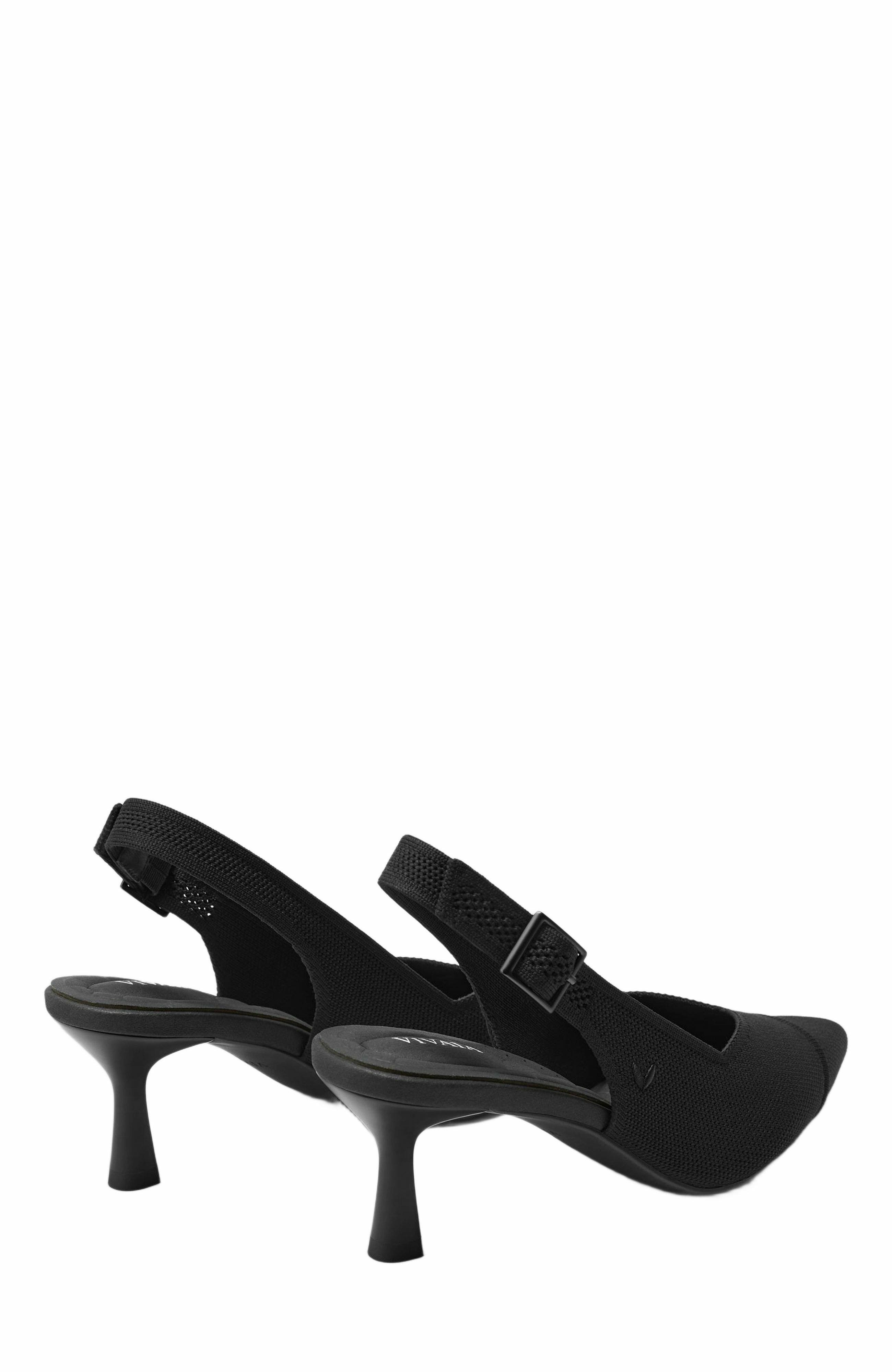 VIVAIA Addison Pointed-Toe Slingback Sandals, Alternate, color, Black