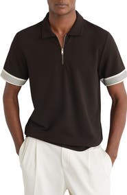 Reiss Bruno Quarter Zip Polo
