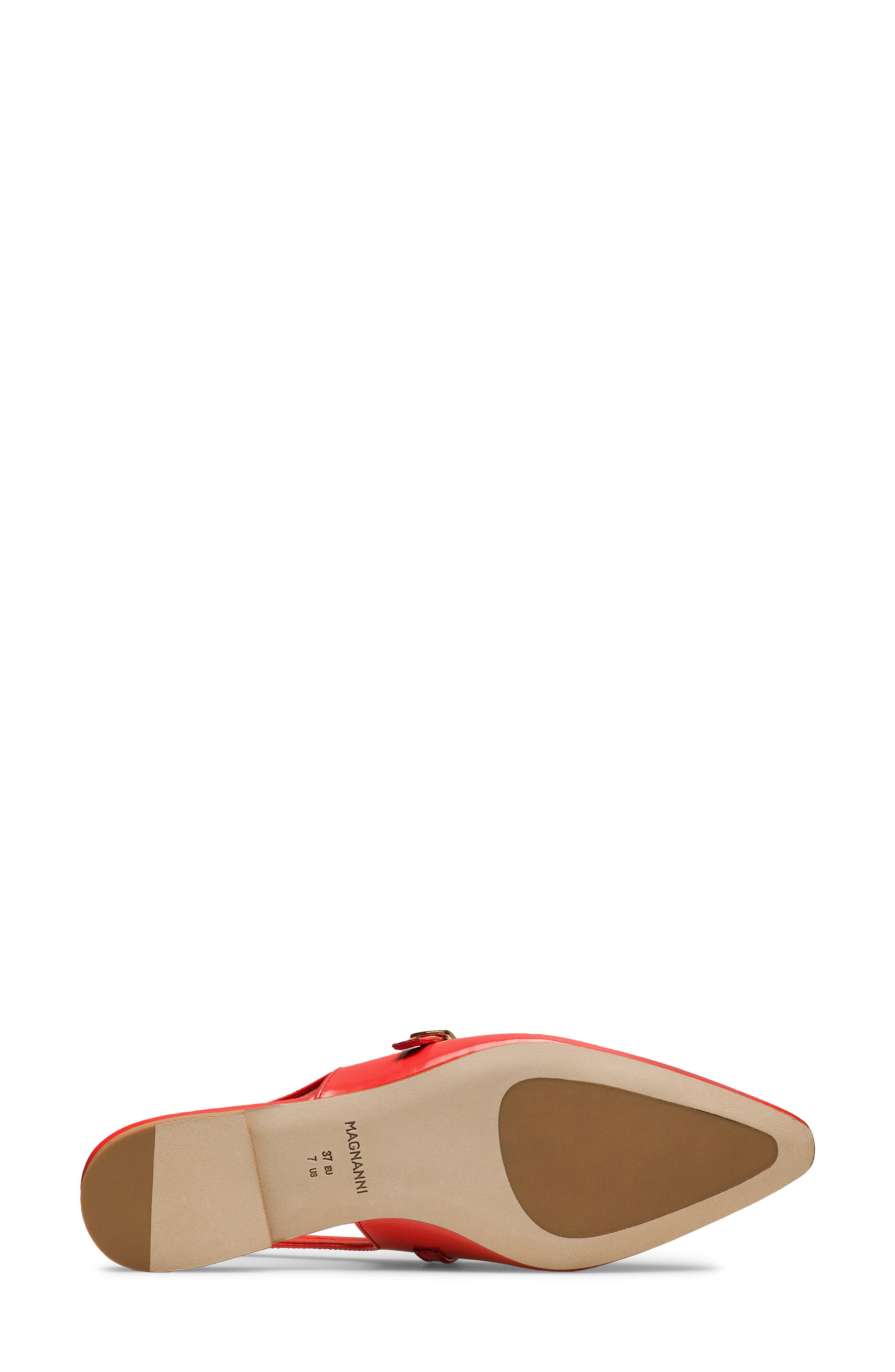 Stasia Slingback Pointed Toe Flat, Alternate, color, RED