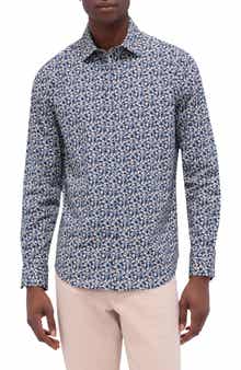 Bugatchi Axel Shaped Fit Stretch Cotton Button-Up Shirt