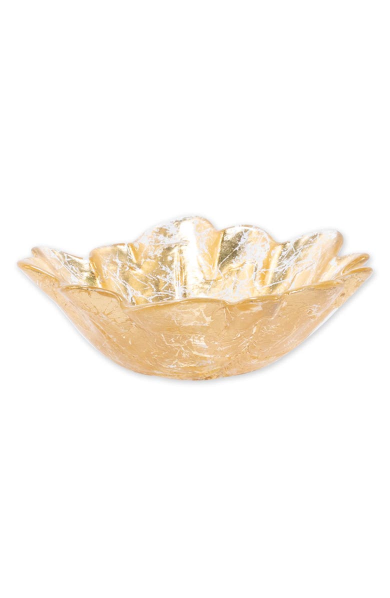 VIETRI Small Moon Glass Leaf Bowl, Alternate, color, Gold